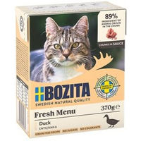 Produktbild von Bozita Nassfutter Katze Adult Stückchen in Sauce Ente getreidefrei ohne Zucker 6x370 g