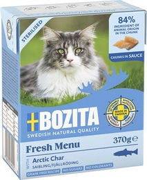 Bozita Nassfutter Katze Sterilised Adult Stückchen in Sauce mit Saibling getreidefrei 6x370 g - 6 x 370 g – Bild 1 von 2