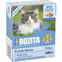 Produktbild von Bozita Nassfutter Katze Sterilised Adult Stückchen in Sauce mit Saibling getreidefrei 6x370 g - 6 x 370 g