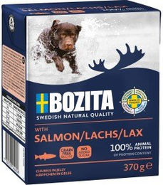 Produktbild von Bozita Naturals Happen Lachs Stückchen in Gelee getreidefrei ohne Zucker 6x370g - 6 x 370 g