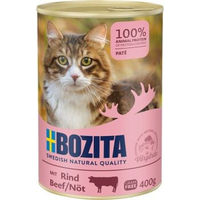 Produktbild von Bozita Paté Rind Katzenfutter Getreidefrei Ohne Zucker 6x400g - 6 x 400 g