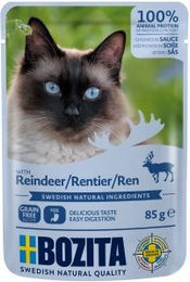 Produktbild von Bozita Pouch Hundefutter Stückchen in Soße Rentier und Huhn 12x85g - 12 x 85 g