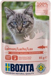 Produktbild von Bozita Pouch Stückchen in Soße Lachs 12x85g - 12 x 85 g