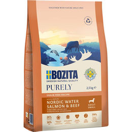 Bozita Purely Adult Small Hundefutter Lachs & Rind Getreidefrei 2,5 kg - 2 x 2,5 kg – Bild 1 von 3