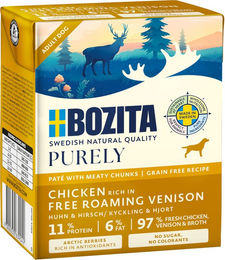 Bozita Purely Paté Hund Huhn & Hirsch Getreidefreies Nassfutter Adult 6 x 370 g - 6 x 370 g – Bild 1 von 7