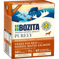 Produktbild von Bozita Purely Paté Nassentrinkfutter für Katzen mit Rind und Lachs getreidefrei 6 x 370 g - 6 x 370 g