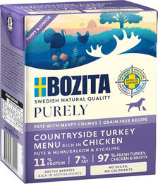 Bozita Purely Paté Welpe & Junior mit Pute und Huhn getreidefrei 6 x 370 g - 6 x 370 g – Bild 1 von 2