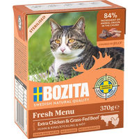 Produktbild von Bozita Sterilised Katzen Nassfutter Häppchen in Gelee mit Huhn und Rind 6 x 370 g getreidefrei und ohne Zucker - 6 x 370 g