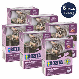Produktbild von Bozita Tetra Häppchen in Gelee mit Pute getreidefrei und ohne Zucker 6x370 g