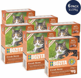 Produktbild von Bozita Tetra Häppchen in Gelee Sterilised Huhn und Rind Getreidefrei 6x370 g