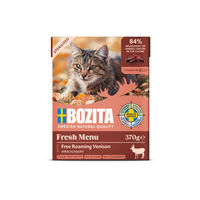 Produktbild von Bozita Tetra Häppchen in Gelee Sterilised mit Hirsch getreidefrei und ohne Zucker 6x370 g