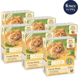 Produktbild von Bozita Tetra Häppchen in Sauce Huhn getreidefrei und ohne Zucker 6x370 g