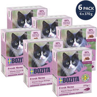 Produktbild von Bozita Tetra Häppchen in Sauce mit Garnelen getreidefrei und ohne Zucker 6x370 g