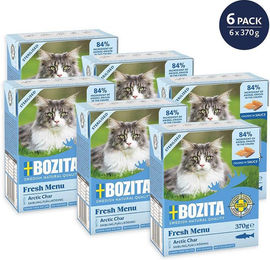 Bozita Tetra Häppchen in Sauce Sterilised Saibling Getreidefrei und Ohne Zucker 6x370 g – Bild 1 von 1