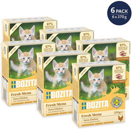 Produktbild von Bozita Tetra Kitten Katzenfutter Hühnchen Stückchen in Sauce getreidefrei 6x370 g