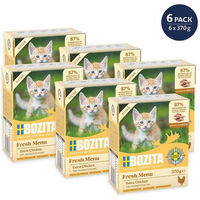 Produktbild von Bozita Tetra Kitten Katzenfutter Hühnchen Stückchen in Sauce getreidefrei 6x370 g