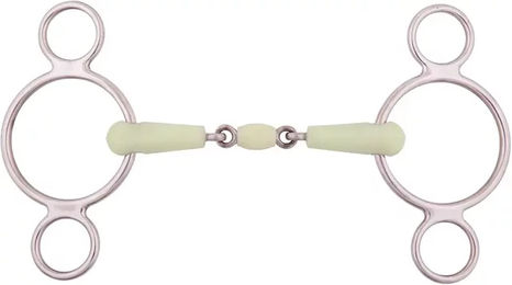Produktbild von BR 3-Ring Gebiss Apple Mouth doppelt gebrochen aus Edelstahl 18 mm