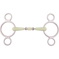 Produktbild von BR 3-Ring Gebiss Apple Mouth doppelt gebrochen aus Edelstahl 18 mm