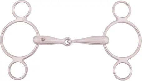 Produktbild von BR 3-Ring Gebiss einfach gebrochen aus Edelstahl 18 mm