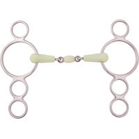 Produktbild von BR 4-Ring Gebiss Apple Mouth doppelt gebrochen aus Edelstahl 18 mm