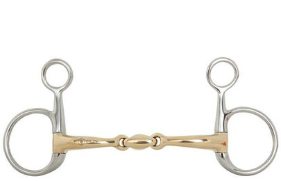 Produktbild von BR Baucher Soft Contact Gebiss doppelt gebrochen aus Metall in Silber