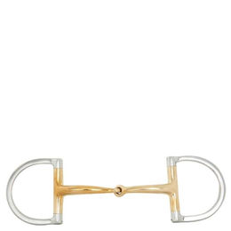 Produktbild von BR D-Ring-Trense Soft Contact mit einfach gebrochenem Gebiss 14 mm Silber