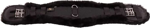 BR Dressur-Sattelgurt mit Lammfell schwarz 55cm – Bild 1 von 3