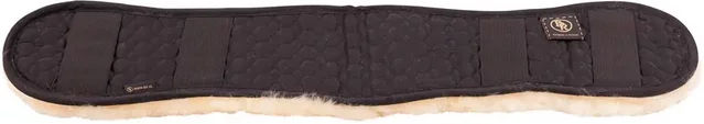 BR Dressurgurtschoner aus Leder in Schwarz und Natur 75 cm – Bild 1 von 2