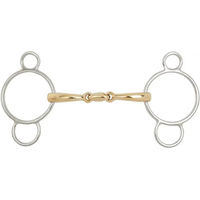 Produktbild von BR Equitation 3-Ring Gebiss Soft Contact doppelt gebrochen aus Edelstahl