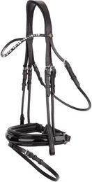 Produktbild von BR Equitation Andover Anatomisch geformte Reitzäume aus Leder Schwarz Full