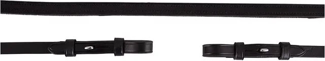 BR Equitation Antislip Lederzügel für Warmblut in Schwarz mit Silber – Bild 1 von 2