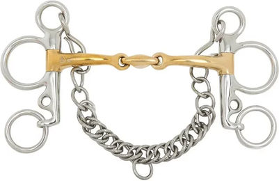 Produktbild von BR Equitation Baby Pelham Gebiss für Pferde doppelt gebrochen Soft Contact aus Edelstahl