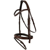 Produktbild von BR Equitation Brackley Kombinierte Reittrense aus Leder in Braun mit Silberbeschlag