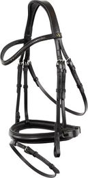 Produktbild von BR Equitation Brackley Kombinierte Reittrense Full aus Leder in Schwarz