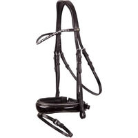 Produktbild von BR Equitation Bristol Anatomisch geformter Leder-Trensenzaum für Vollblut in Schwarz