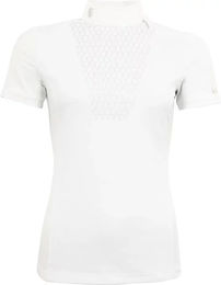 Produktbild von BR Equitation Calgary Reitshirt Polo Damen Blau Weiß Größe L