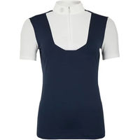 Produktbild von BR Equitation Carlow Reitshirt Polo für Damen in Weiß und Blau