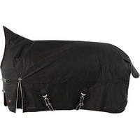 Produktbild von BR Equitation Classic High Neck Outdoor-Pferdedecke aus 1200D Polyester mit 200g Füllung in Schwarz