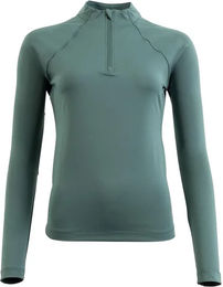 Produktbild von BR Equitation CLX Reitshirt für Damen mit 1/4 Reißverschluss in Grün Größe M