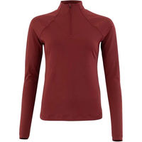 Produktbild von BR Equitation CLX Reitshirt für Damen mit Reißverschluss und langen Ärmeln in Rot Größe XS