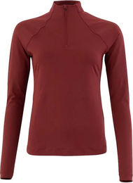 Produktbild von BR Equitation CLX Reitshirt für Damen mit Reißverschluss und langen Ärmeln Rot 2XS