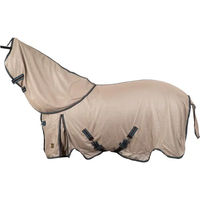 Produktbild von BR Equitation Combo Classic Fliegendecke für Pferde aus Polyester in Braun und Beige 175/130 cm