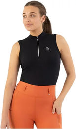 Produktbild von BR Equitation Damen Reit-Polo Kirsten Reitshirt mit halbem Reißverschluss Schwarz Größe L