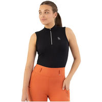 Produktbild von BR Equitation Damen Reitshirt Polo mit halbem Reißverschluss Sommer Schwarz M