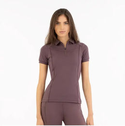 Produktbild von BR Equitation Damen Reitshirt Zip-Polo Rot XL