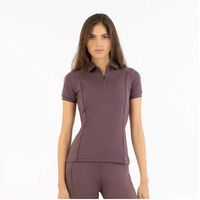 Produktbild von BR Equitation Damen Reitshirt Zip-Polo Rot XL