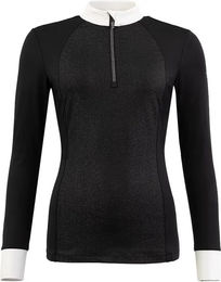 Produktbild von BR Equitation Damen Turnierpolo mit langen Ärmeln Schwarz XXL