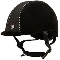 Produktbild von BR Equitation Delta Crystal VG1 Reithelm aus Mikrofaser Schwarz Unisex 49/51 cm