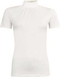 BR Equitation Derby Reitshirt Polo für Damen in Weiß und Blau aus Polyester – Bild 1 von 1