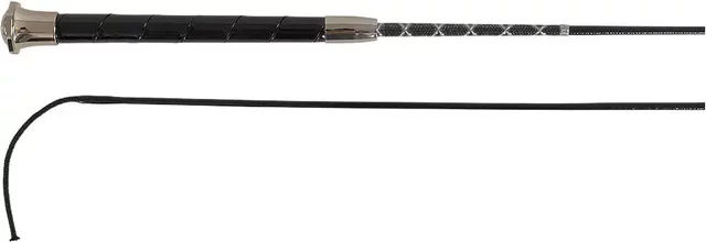 Produktbild von BR Equitation Dressurgerte Graffias aus Glasfaser in Schwarz und Silber